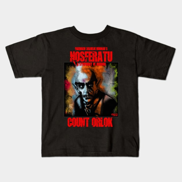 Halloween Horror Collection: 4 'Count Orlok' Kids T-Shirt by Sean Damien